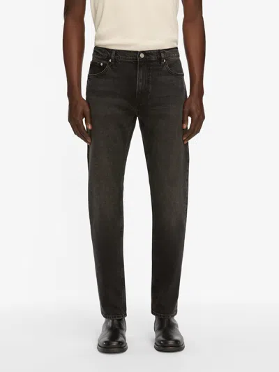 Frame Mid-rise Straight-leg Jeans In Black