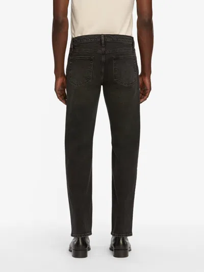Frame Mid-rise Straight-leg Jeans In Black