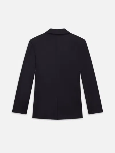 Frame Single Breasted Blazer In Blue