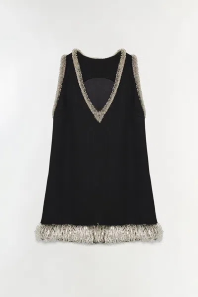 Simkhai Darcy Embellished Mini Dress In Black In Black
