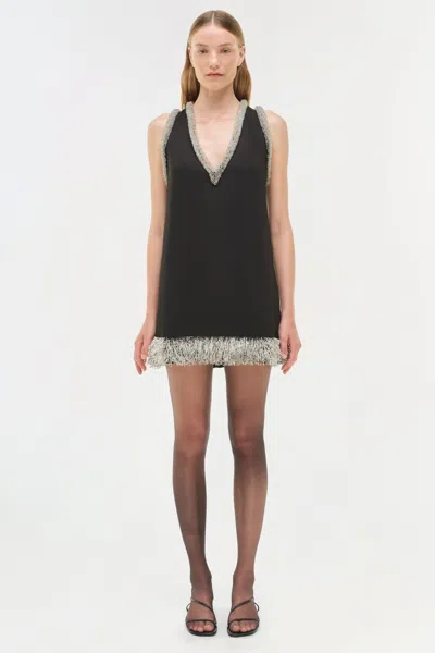 Simkhai Darcy Embellished Mini Dress In Black In Black