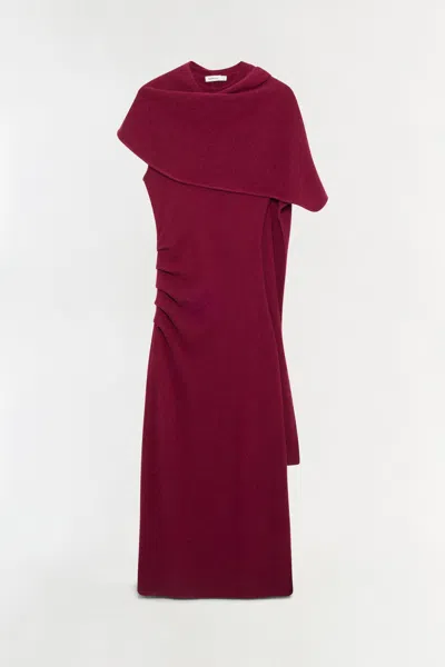 Simkhai Women's Knitted Hathaway Wool Cashmere Midi Dress In Cranberry In Red