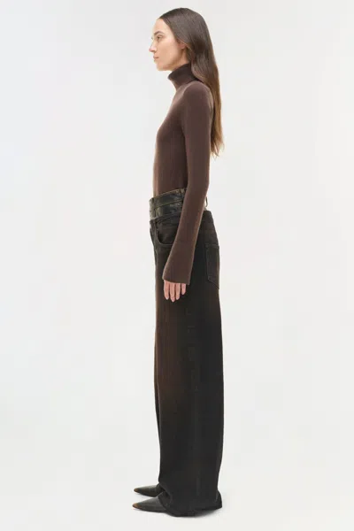 Simkhai Women's Knitted Fenwick Cashmere Turtleneck In Chocolate In Brown