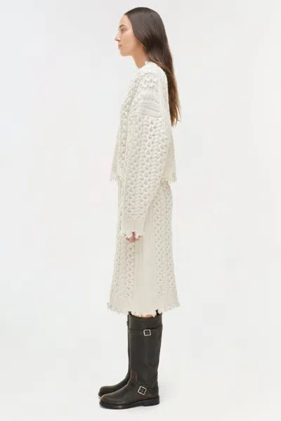 Simkhai Women's Felix Knit Cropped Sweater In Ivory In Neutral