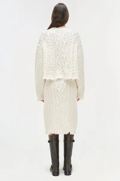 Simkhai Women's Felix Knit Cropped Sweater In Ivory In Neutral