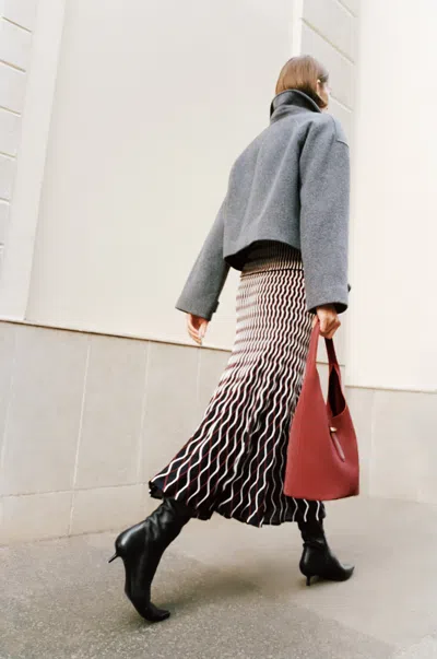 Simkhai Women's Alizia Knit Midi Skirt In Cranberry Multi
