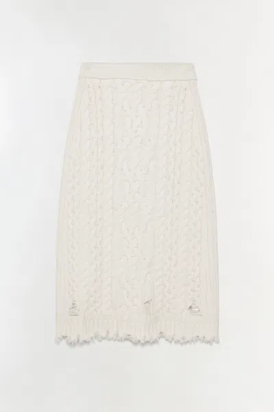 Simkhai Women's Brioni Knit Midi Skirt In Ivory In White
