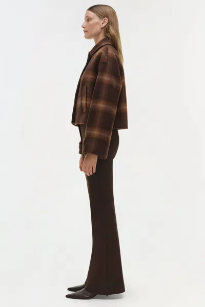Simkhai Colby Plaid Jacket In Brown