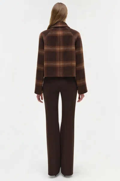 Simkhai Colby Plaid Jacket In Brown