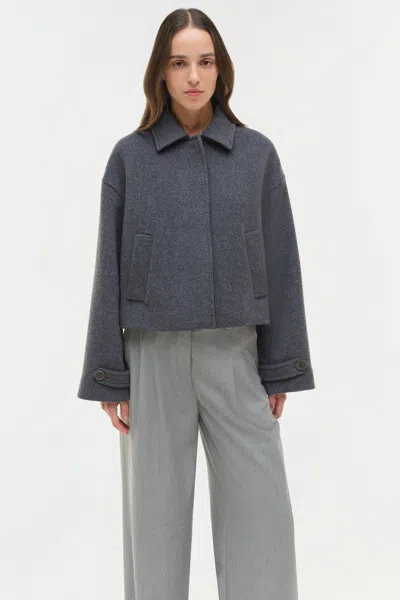 Simkhai Women's Colby Wool Jacket In Heather Grey In Gray