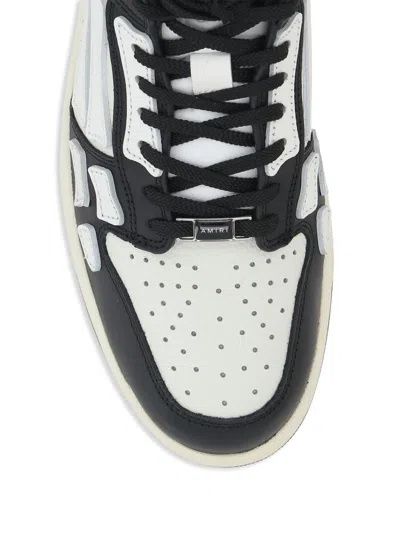 Amiri Mens Black Skel Top Bandana-print Leather Low-top Trainers In White