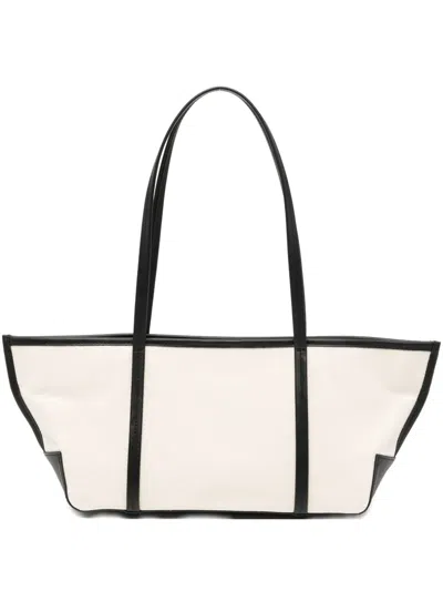 St Agni Slim Bateau Tote Canvas In Brown