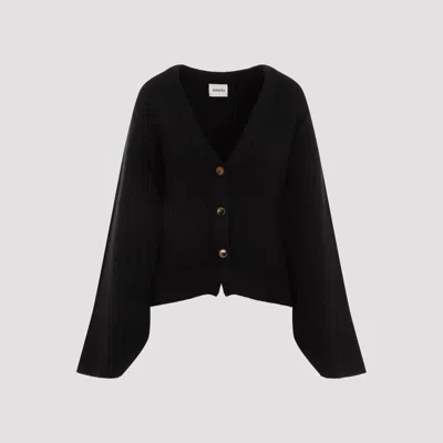 Khaite Scarlet Cardigan In Cashmere In Black