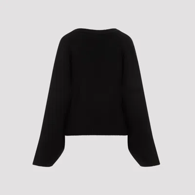 Khaite Scarlet Cardigan In Cashmere In Black