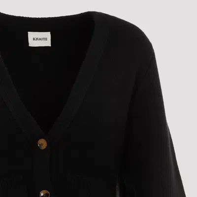 Khaite Scarlet Cardigan In Cashmere In Black
