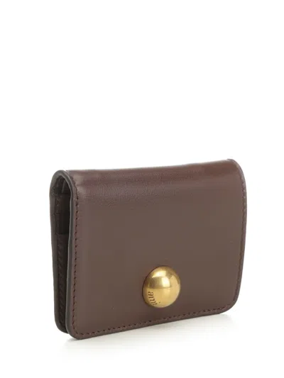 Ami Alexandre Mattiussi Foldable Wallet In Brown