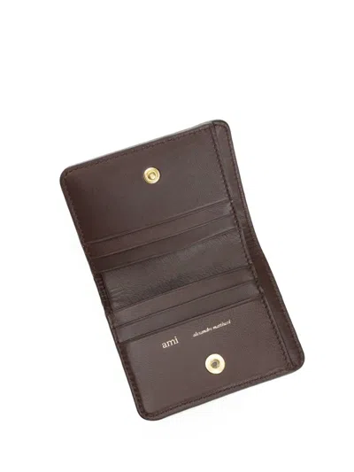 Ami Alexandre Mattiussi Foldable Wallet In Brown