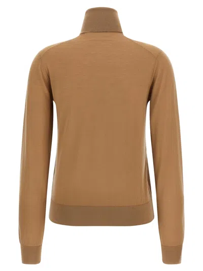 Dolce & Gabbana Cashmere Turtleneck Sweater Sweaters And Cardigans Beige In Brown
