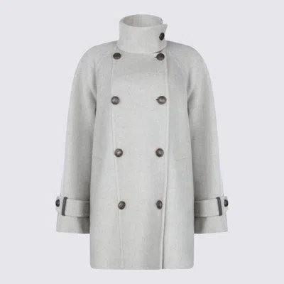 Brunello Cucinelli Coats Beige Freddo In Brown