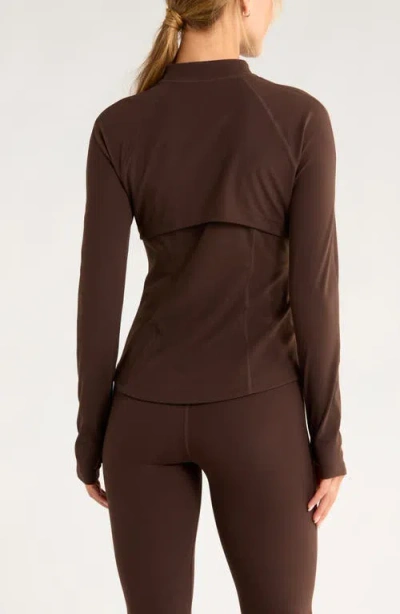 Zella Studio Luxe Active Jacket In Brown