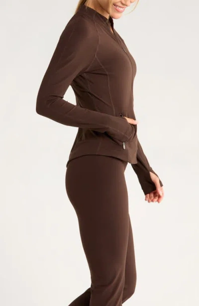 Zella Studio Luxe Active Jacket In Brown