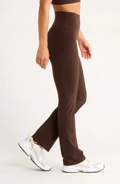 Zella Studio Luxe Bootcut Leggings In Brown