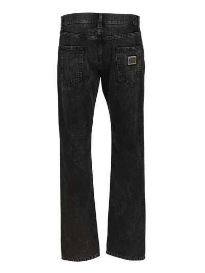 Dolce & Gabbana Charcoal Stretch Corduroy Pant In Black