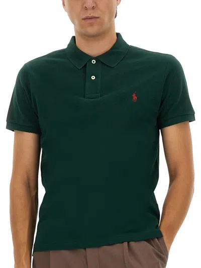 Polo Ralph Lauren Cotton Piquet Polo Shirt In Green