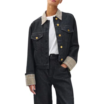 Rag & Bone Harriet Denim Trucker Jacket In Twilight Rinse Combo In Blue