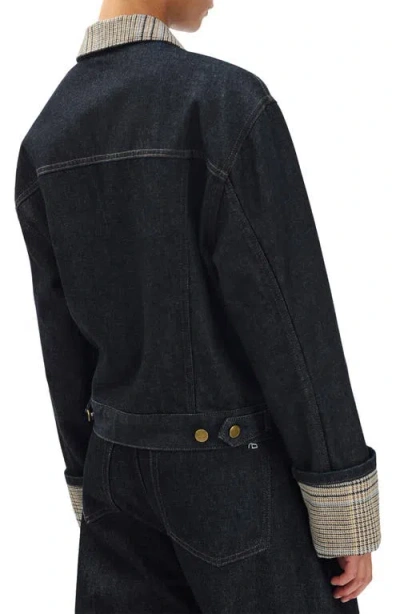 Rag & Bone Harriet Denim Trucker Jacket In Twilight Rinse Combo In Blue
