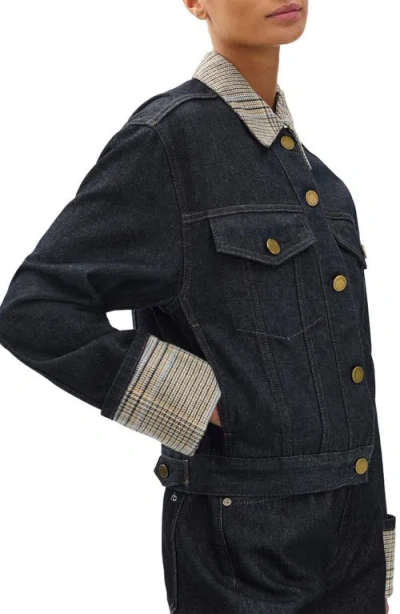 Rag & Bone Harriet Denim Trucker Jacket In Twilight Rinse Combo In Blue