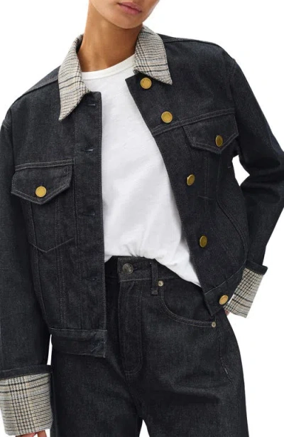 Rag & Bone Harriet Denim Trucker Jacket In Twilight Rinse Combo In Blue
