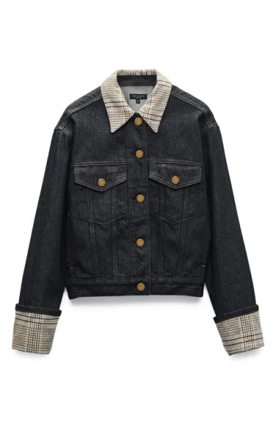 Rag & Bone Harriet Denim Trucker Jacket In Twilight Rinse Combo In Blue