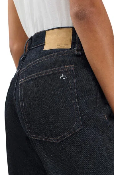 Rag & Bone Shea High Rise Ankle Cuffed Jeans In Twilight Rinse Combo In Black