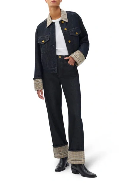 Rag & Bone Shea High Rise Ankle Cuffed Jeans In Twilight Rinse Combo In Black