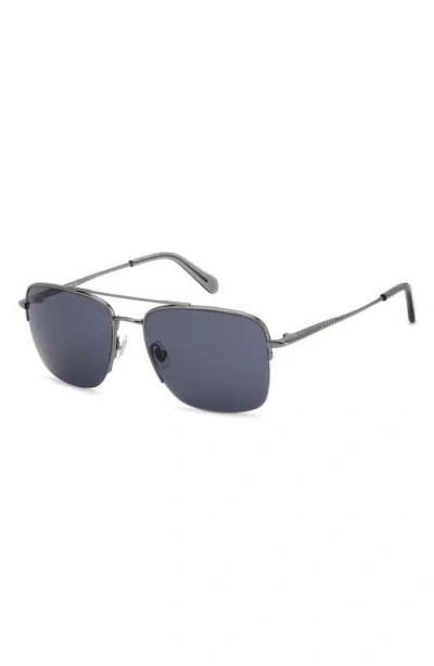 Fossil 57mm Rectangular Sunglasses In Blue