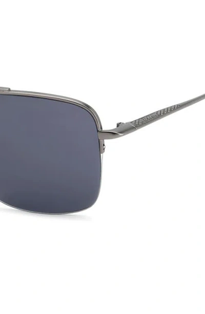 Fossil 57mm Rectangular Sunglasses In Blue