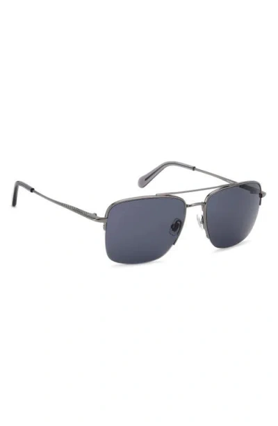 Fossil 57mm Rectangular Sunglasses In Blue