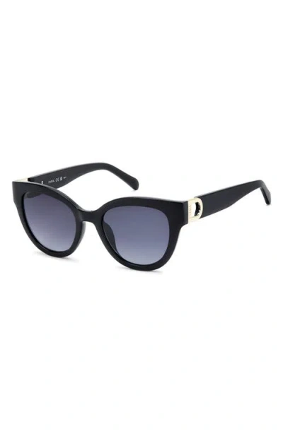 Fossil 53mm Gradient Cat Eye Sunglasses In Black