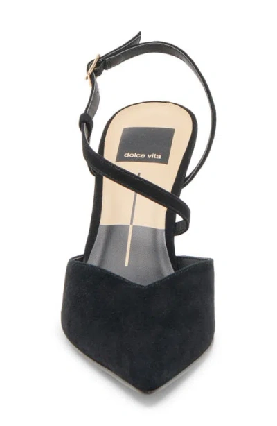 Dolce Vita Kamra Heels Onyx Suede In Black