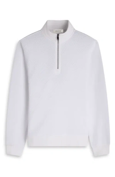 Bugatchi Soft Touch Quarter Zip In White