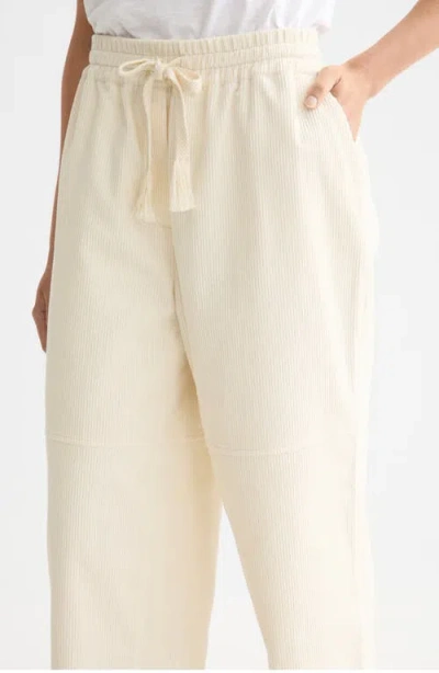 Scotch & Soda Noa High Waist Drawstring Corduroy Pants In Yellow