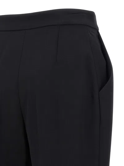 Balmain Tailored Pants Pleated Sash Detail In Black