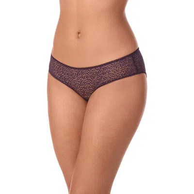 Dkny Women's Modern Lace Sheer Hipster Underwear Dk5014 In Purple