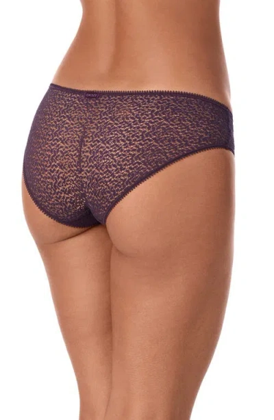 Dkny Women's Modern Lace Sheer Hipster Underwear Dk5014 In Purple