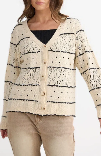 Talisman The Label Zali Open Stitch Cardigan In White