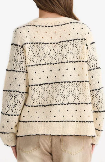 Talisman The Label Zali Open Stitch Cardigan In White