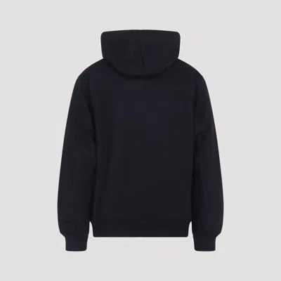 Carhartt Hooded Jacket With Pockets And Ribbed Finish In Blue