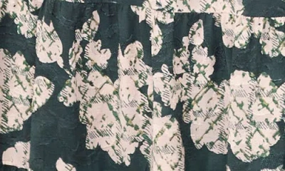 Vince Camuto Plus Size Smocked Waist Tiered Ruffle Maxi Dress In Green