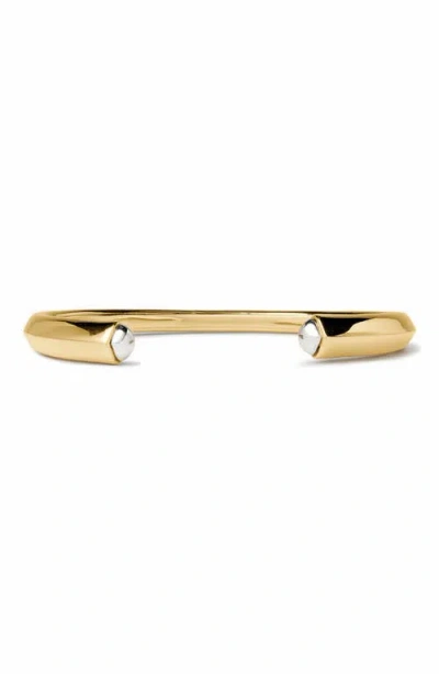 Kate Spade New York Sculptured Spade Cuff Bangle Bracelet In Gold